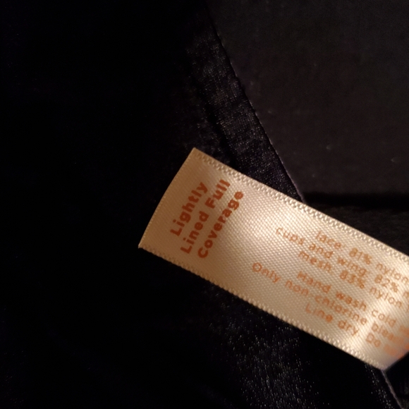 Cacique navy blue,  lightly lined full coverage bra.  Size 44D. Front fastener. - Picture 4 of 5